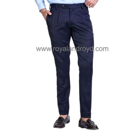 Blue Trousers For Men | royal and royd Blue Trousers For Men